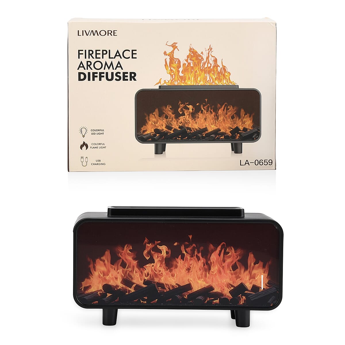 Livmore Fireplace Humidifier with 7 Essential Oil (5V, 2A, 5W) image number 0