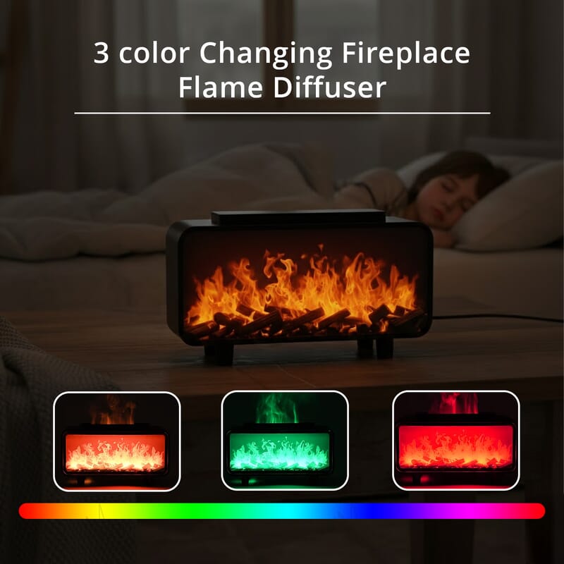 Livmore Fireplace Humidifier with 7 Essential Oil (5V, 2A, 5W)