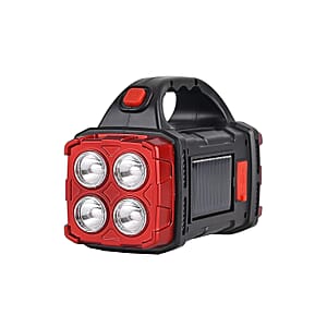 Livmore COB Multi-functional Solar Charging Outdoor Emergency Searchlight - Red