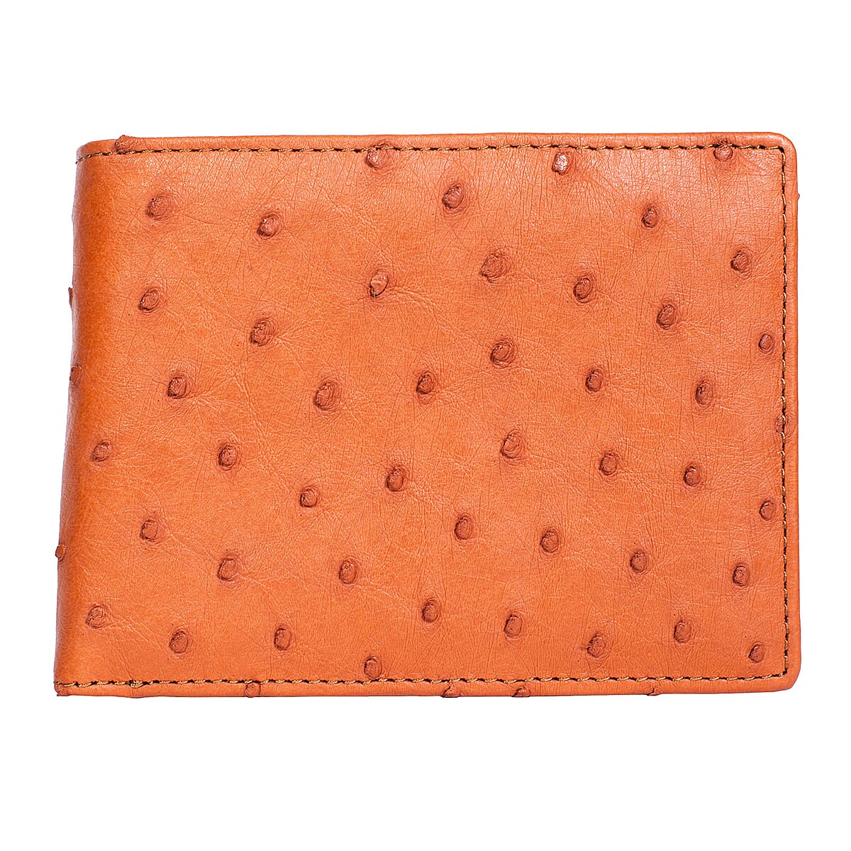Doorbuster The Grand Pelle Brick Brown Ostrich Genuine Leather Wallet image number 5