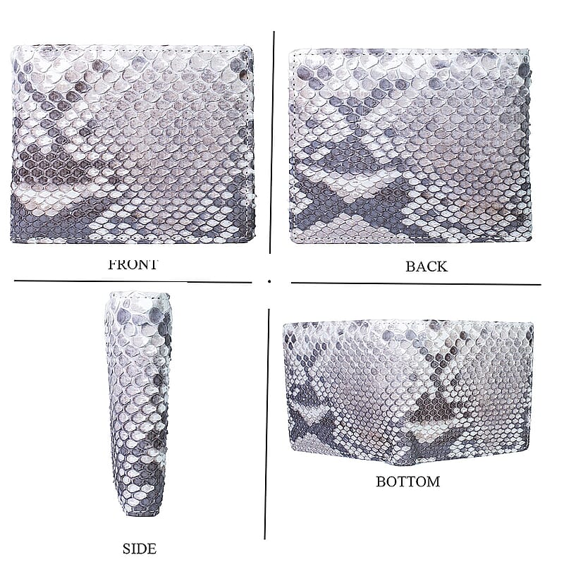 The Grand Pelle Natural Genuine Python Leather Wallet