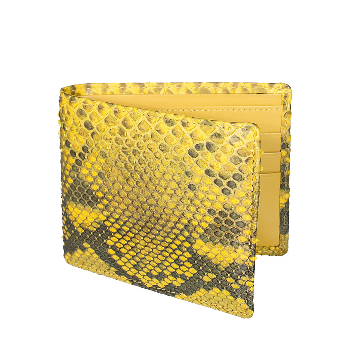  The Grand Pelle Gold Genuine Python Leather Wallet image number 0