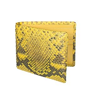  The Grand Pelle Gold Genuine Python Leather Wallet