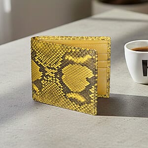  The Grand Pelle Gold Genuine Python Leather Wallet