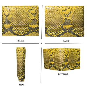  The Grand Pelle Gold Genuine Python Leather Wallet