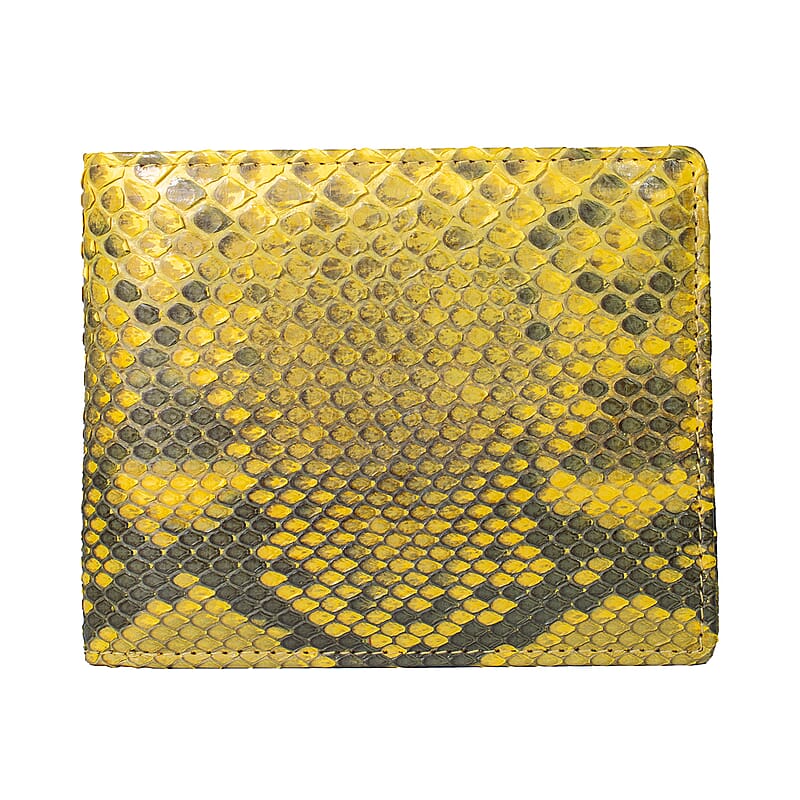 The Grand Pelle Gold Genuine Python Leather Wallet