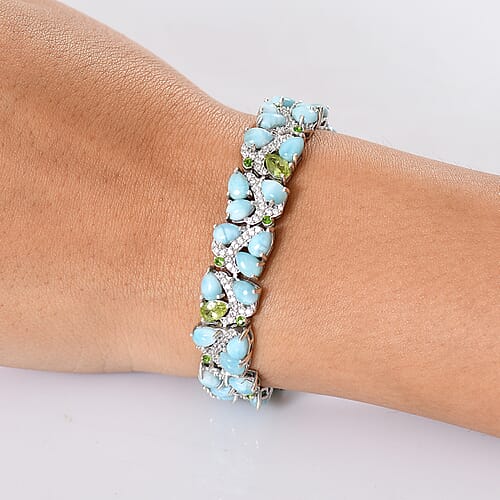 Larimar & Multi Gemstone - Product card gallery slide 3 (10178127659321)