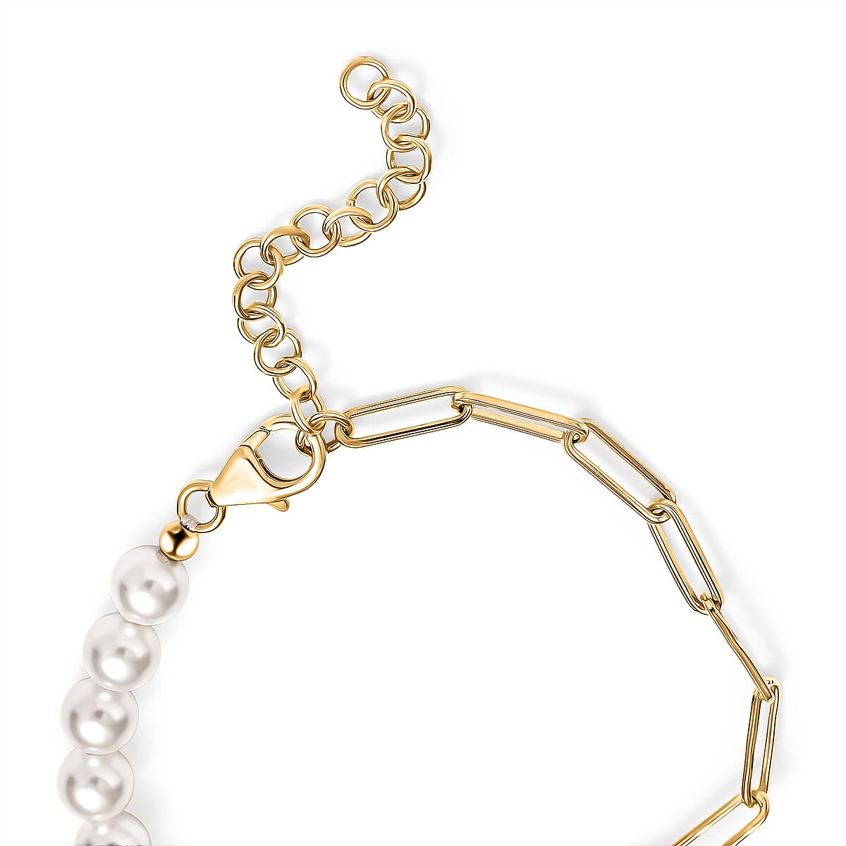 D'Joy Pearl Fancy Bracelet in 18K Vermeil Yellow Gold Over Sterling Silver (6.50 In) image number 4