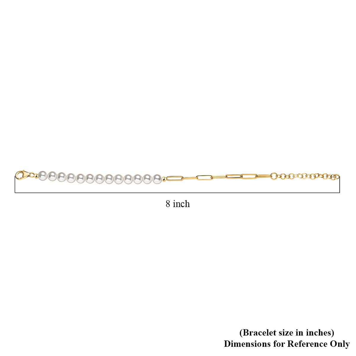 D'Joy Pearl Fancy Bracelet in 18K Vermeil Yellow Gold Over Sterling Silver (6.50 In) image number 5
