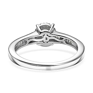 D'Joy Diamond 0.33 ctw Starlit Grace Ring in Rhodium Over Sterling Silver (Size 7.0)