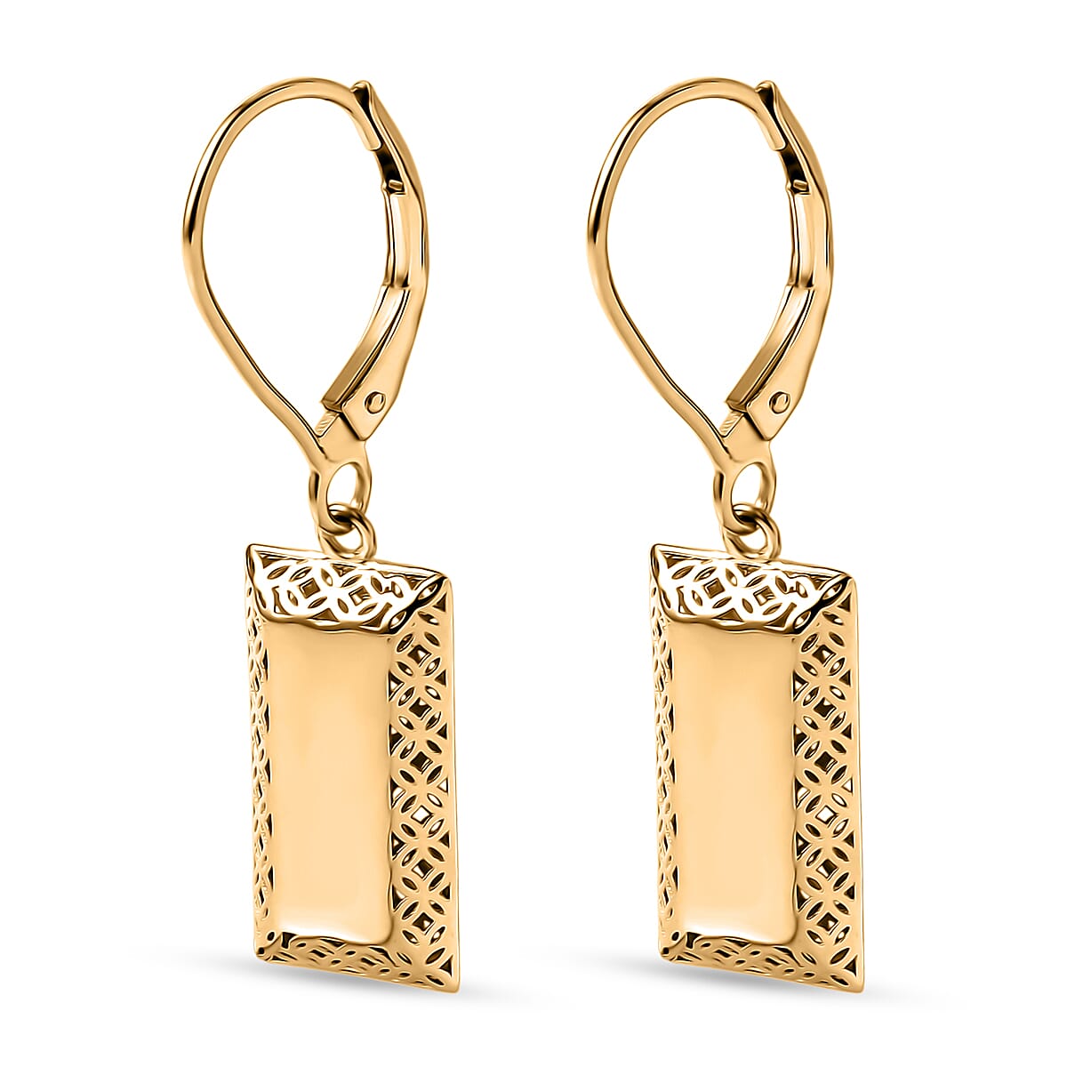 Mirage Collection Bar Earrings in 10K Yellow Gold 2 Grams image number 3
