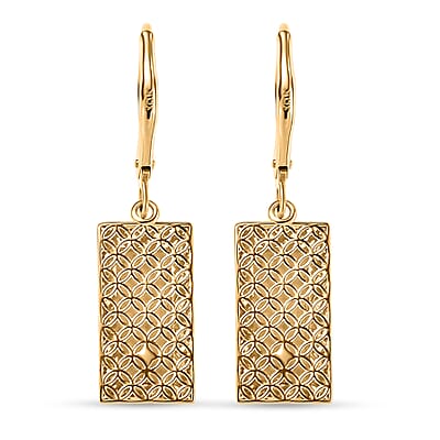 Mirage Collection Bar Earrings in 10K Yellow Gold 2 Grams