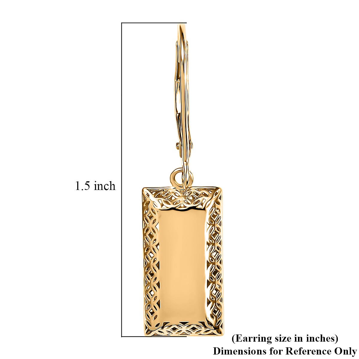 Mirage Collection Bar Earrings in 10K Yellow Gold 2 Grams image number 6