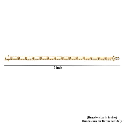 Luxoro 10K Yellow Gold Bar Link Bracelet (6.50 In) 7.08 Grams
