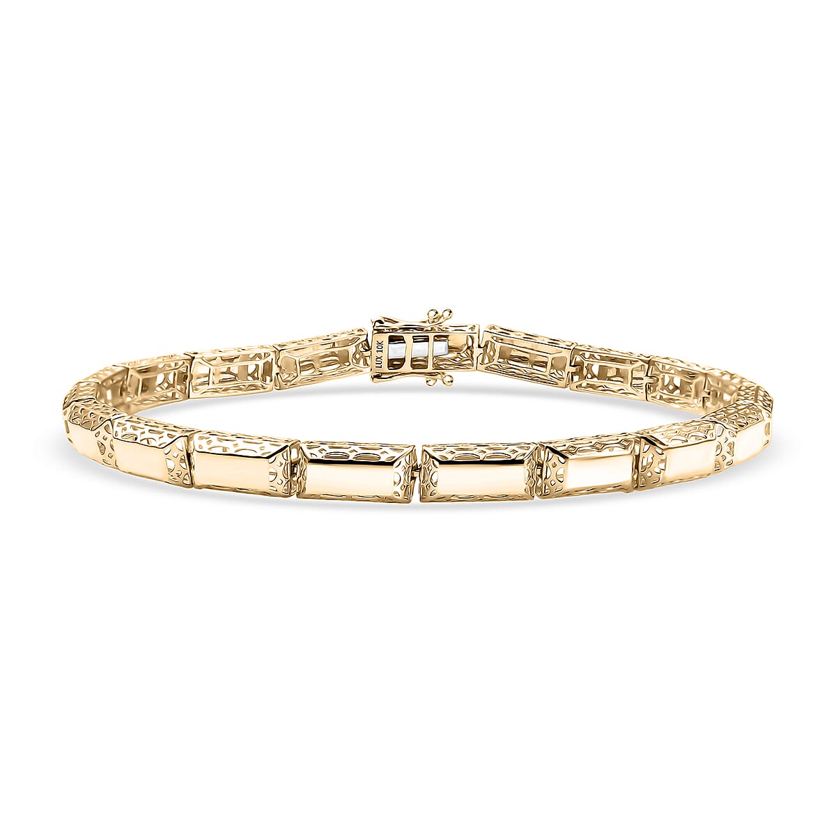 Luxoro Bar Link Bracelet in 10K Yellow Gold (8.00 In) 8.0 Grams image number 0
