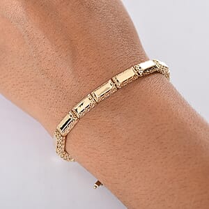 Luxoro Bar Link Bracelet in 10K Yellow Gold (8.00 In) 8.45 Grams