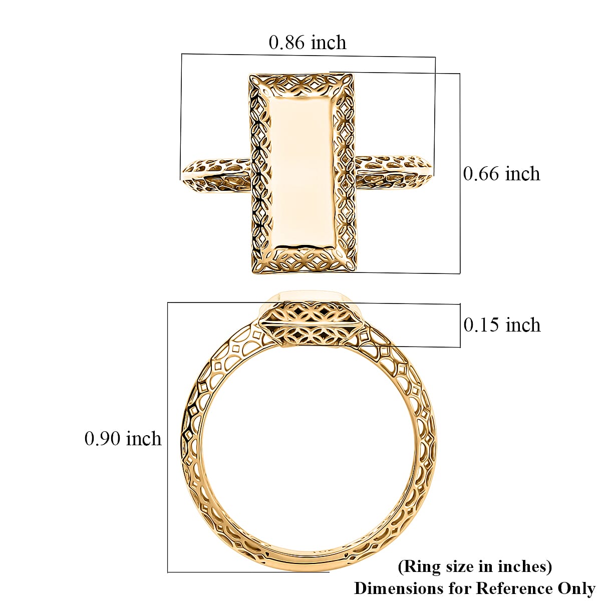 Mirage Collection 10K Yellow Gold Bar Ring (Size 8.0) 2 Grams image number 5