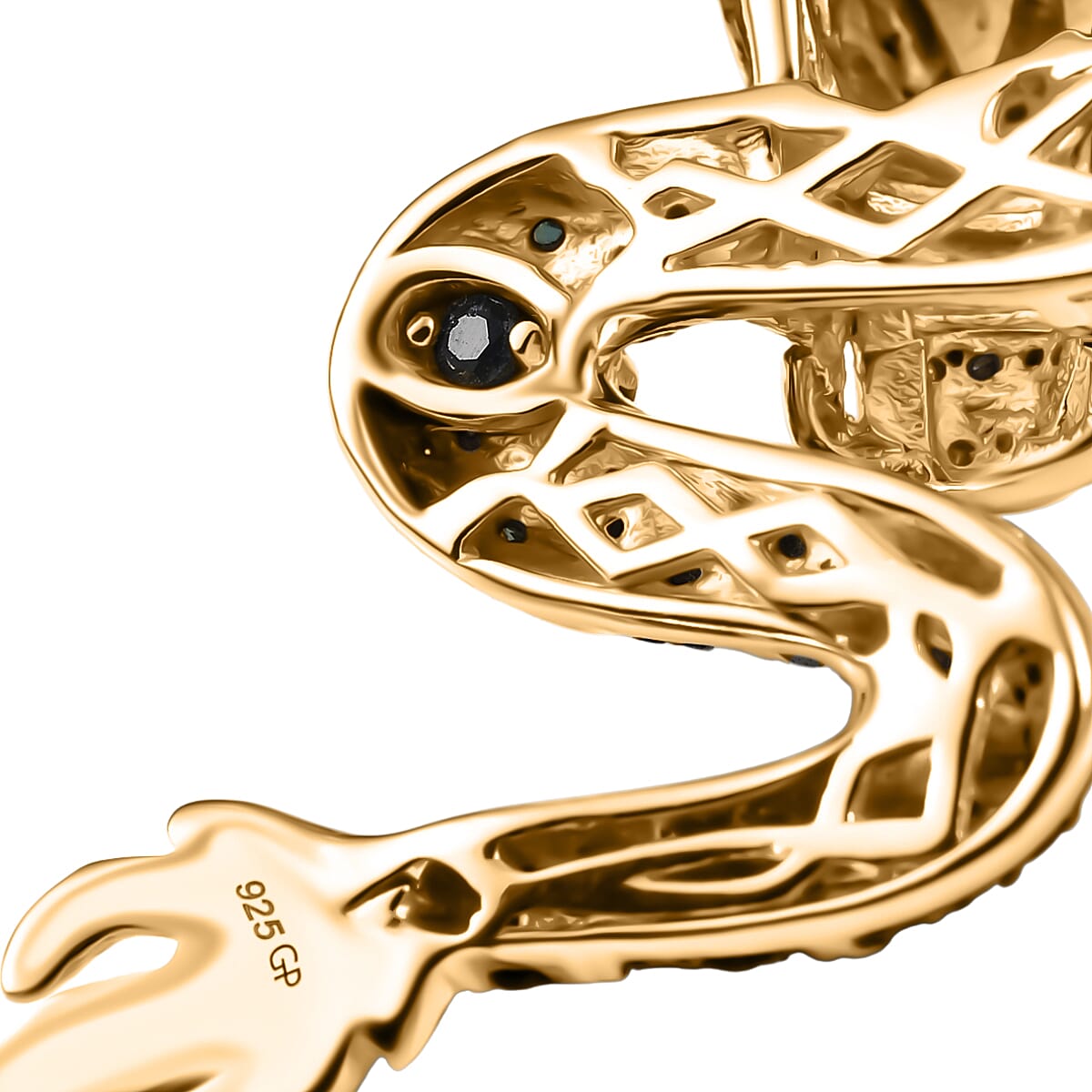 GP Green and White Diamond 0.75 ctw Necklace in 18K Vermeil Yellow Gold Over Sterling Silver 18 Inches image number 6