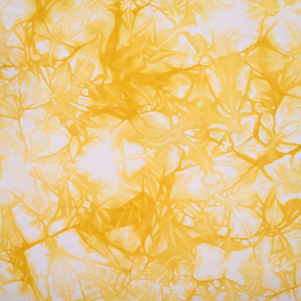 La Marey Champagne Floral Pattern Genuine Leather Tote Bag with Silk Scarf image number 7