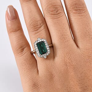 Certified & Appraised Rhapsody AAAA Monte Belo Indicolite and E-F VS Diamond 3.98 ctw Ring in 950 Platinum (Size 8.0) 7.24 Grams