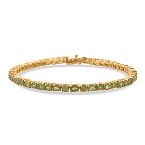D'Joy Ambanja Demantoid Garnet 8.35 ctw Evergreen Elegance Bracelet in 18K Vermeil Yellow Gold Over Sterling Silver (6.50 In)