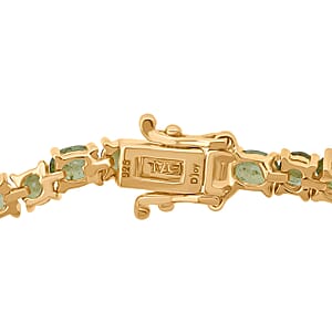 D'Joy Ambanja Demantoid Garnet 9.85 ctw Evergreen Elegance Bracelet in 18K Vermeil Yellow Gold Over Sterling Silver (7.25 In)