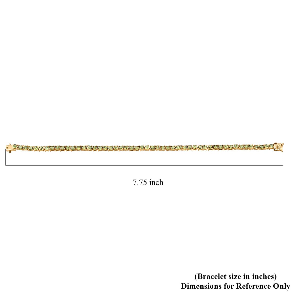 D'Joy Ambanja Demantoid Garnet 9.85 ctw Evergreen Elegance Bracelet in 18K Vermeil Yellow Gold Over Sterling Silver (7.25 In) image number 3