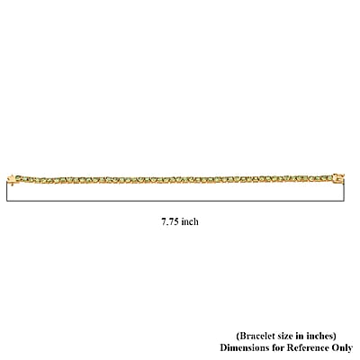 D'Joy Ambanja Demantoid Garnet 9.85 ctw Evergreen Elegance Bracelet in 18K Vermeil Yellow Gold Over Sterling Silver (7.25 In)