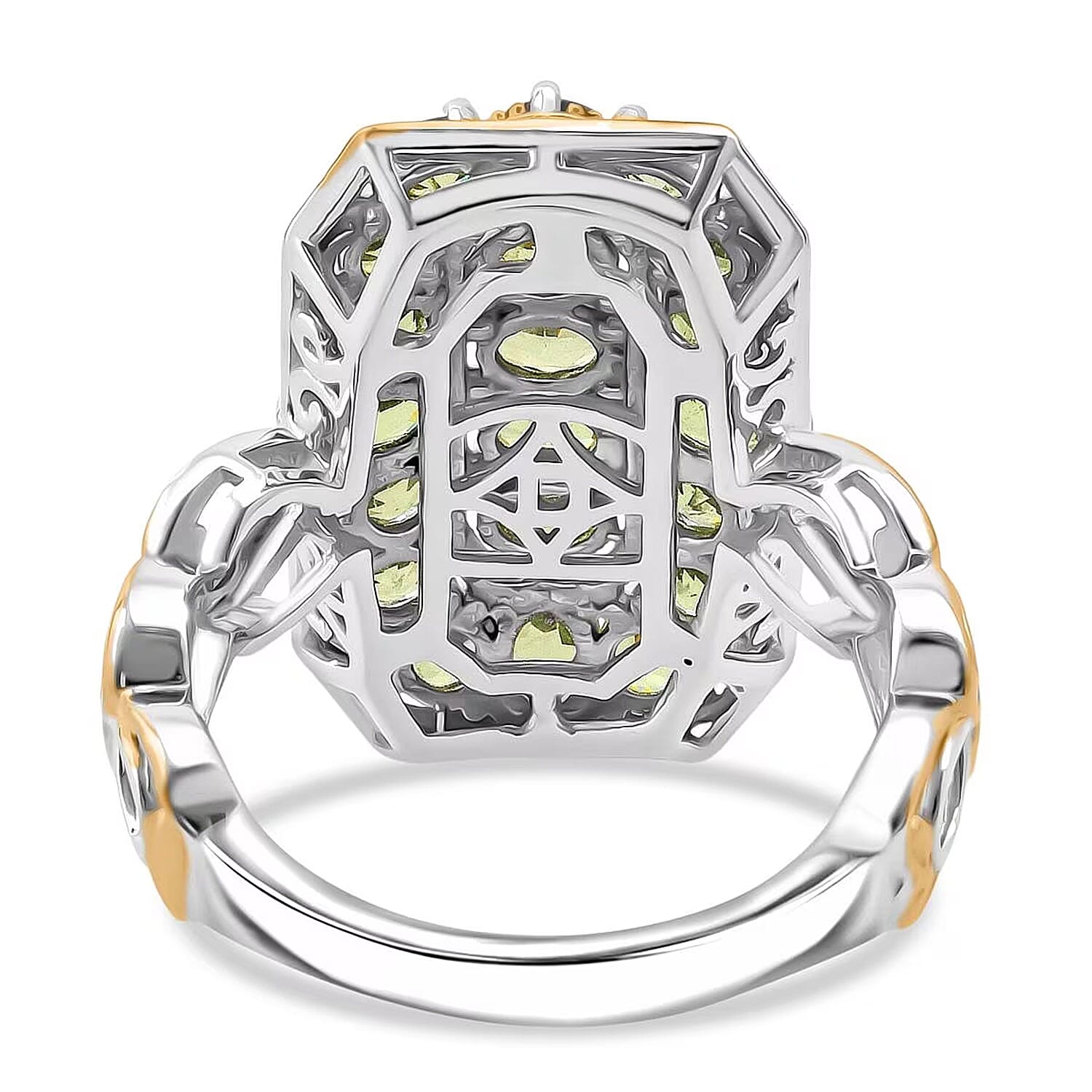 D'Joy Ambanja Demantoid Garnet Ring in 18K Vermeil YG Over Sterling Silver (Size 8.0) 3.75 ctw