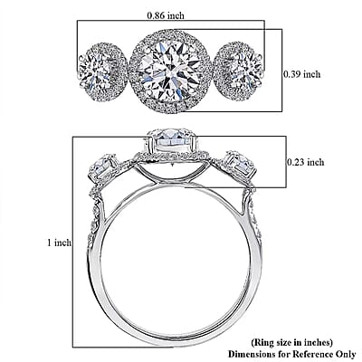 IGI Certified Luxuriant Lab Grown Diamond E-F VS 2.00 ctw Ring in 950 Platinum