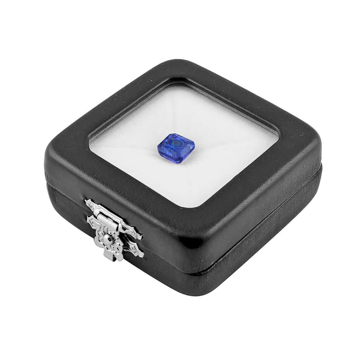 Certified and Appraised AAAA Asscher Cut Vivid Tanzanite (Sqr Free Size) 13.00 ctw image number 3