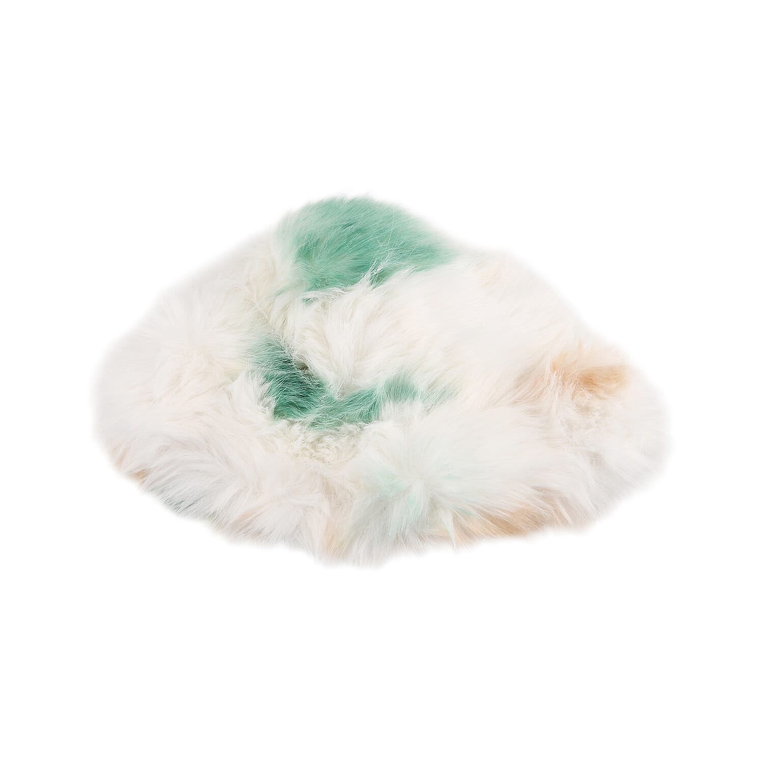 Tamsy Green Faux Fur Hat with Bicolor