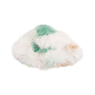 Tamsy Green Faux Fur Hat with Bicolor