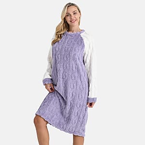 Tamsy Lilac Fleece Lounger - One Size Fits Most