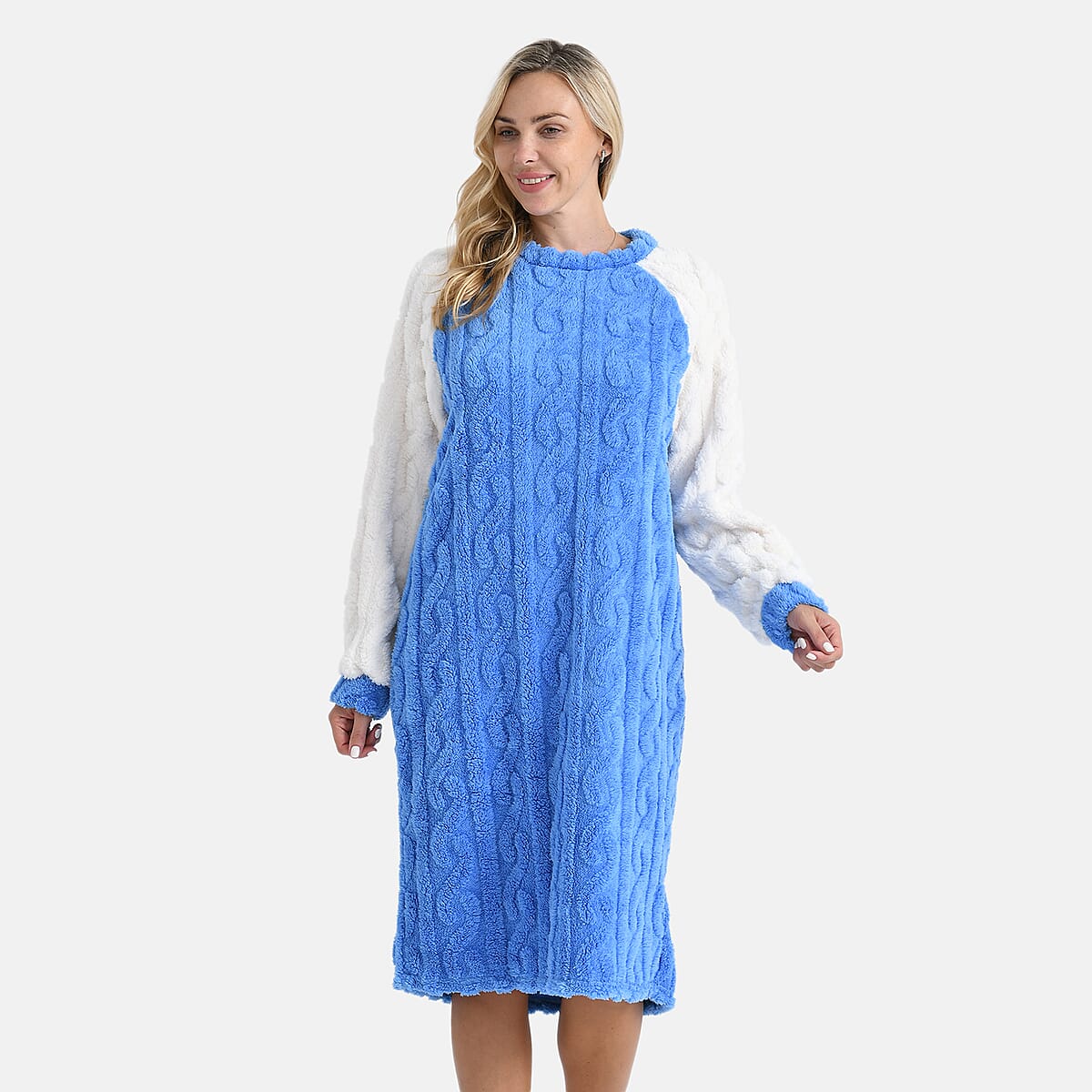 Tamsy Blue Fleece Lounger - One Size Fits Most image number 1