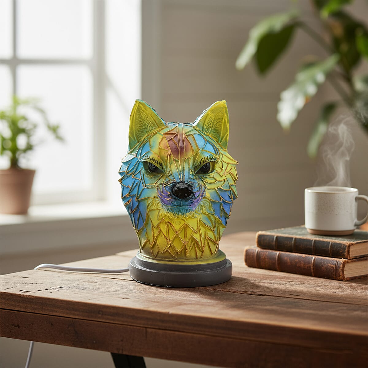 Livmore Resin Wolf Shaped Multicolor Light image number 2