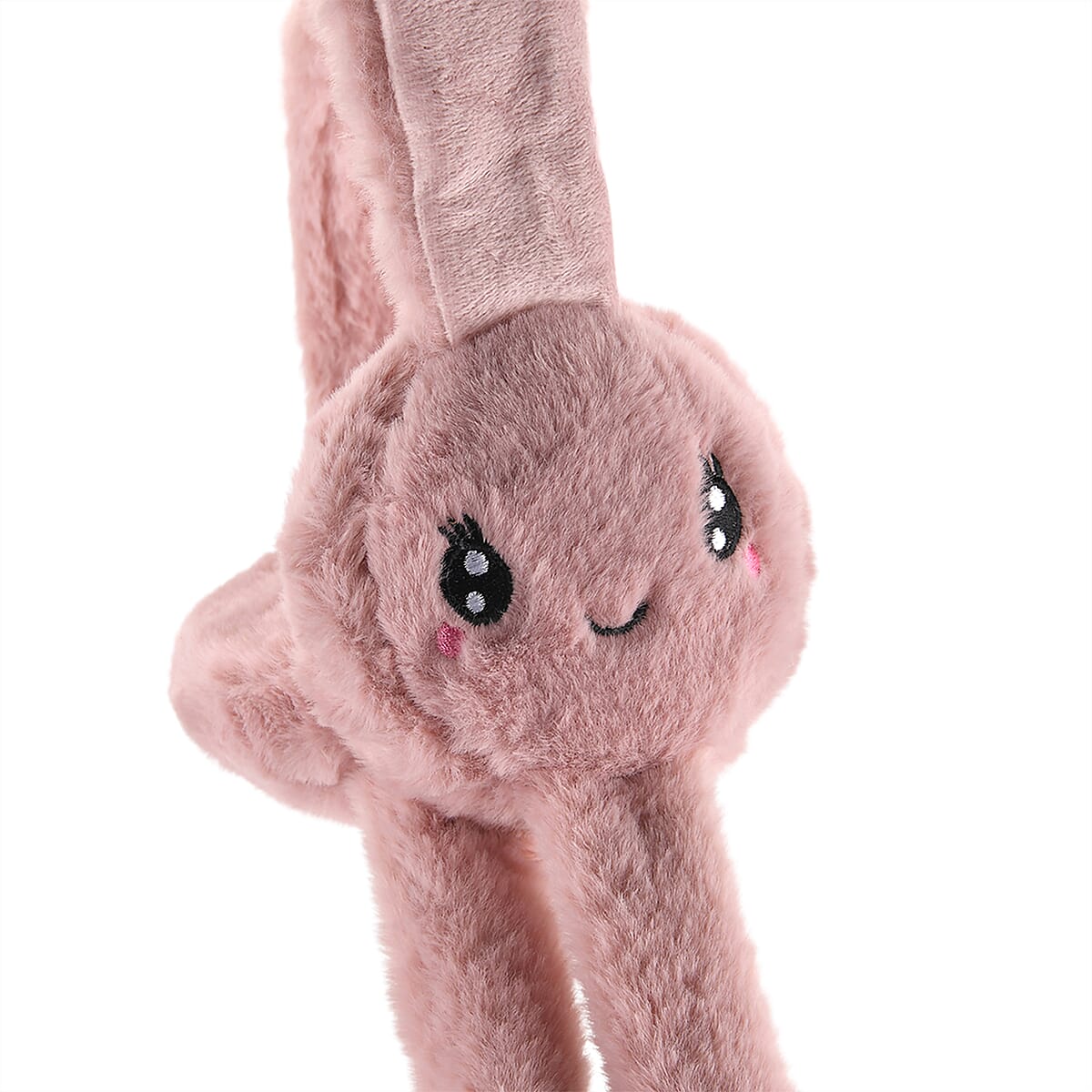 Doorbuster Tamsy Set of 2 Plain Pink and Animal Face Earmuff with Moving Jumping Rabbit Ears image number 6