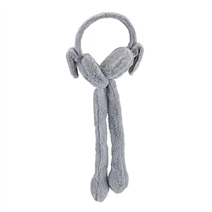  Tamsy Set of 2 Plain Grey and Animal Face Earmuff with Moving Jumping Rabbit Ears