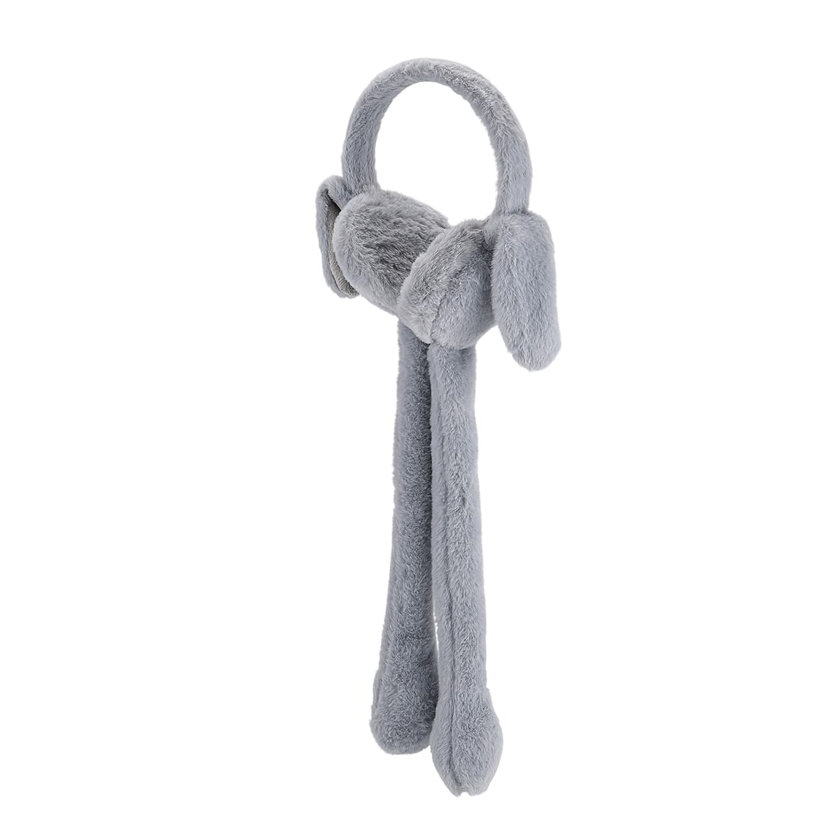  Tamsy Set of 2 Plain Grey and Animal Face Earmuff with Moving Jumping Rabbit Ears image number 5