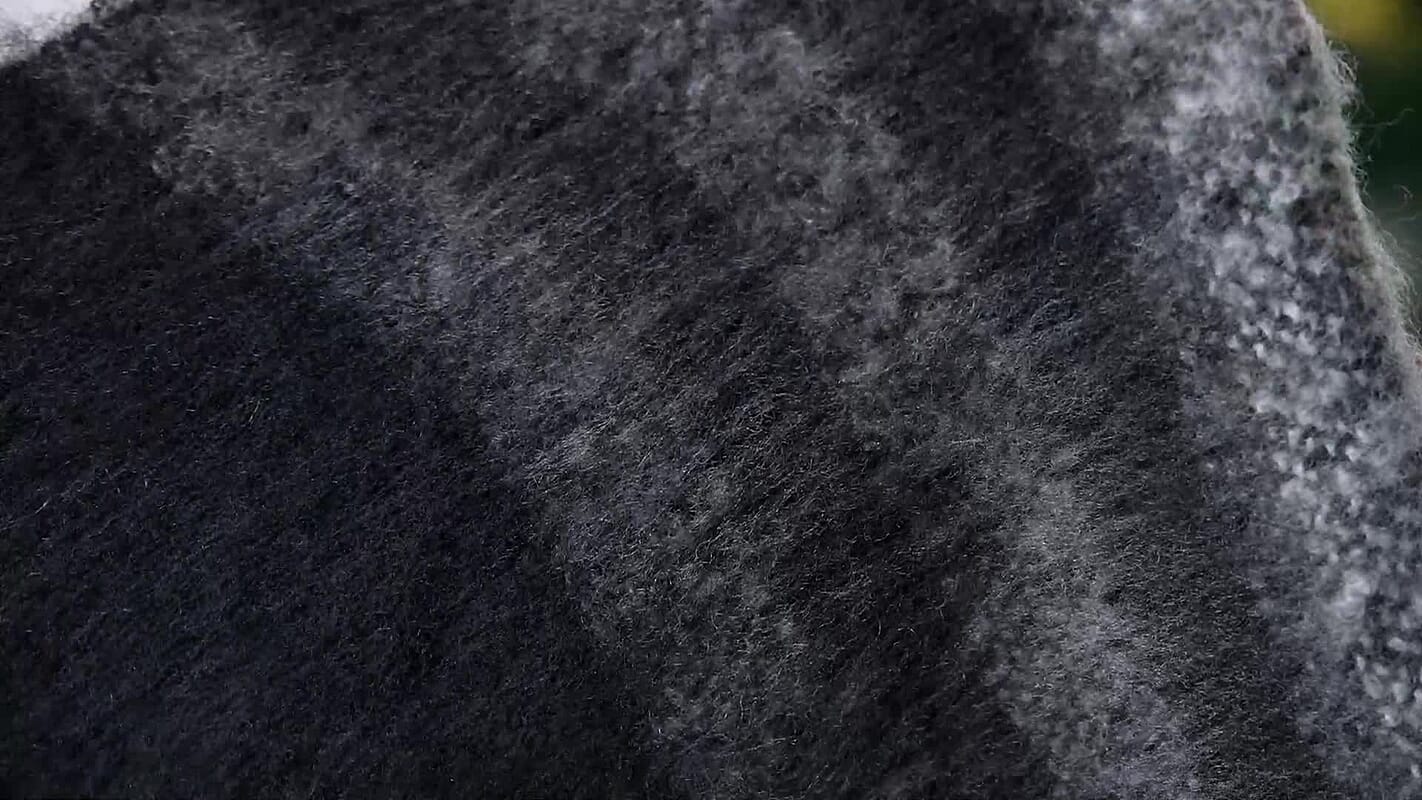 Tamsy Black Shawl with Fringes (27.6"x27.6")