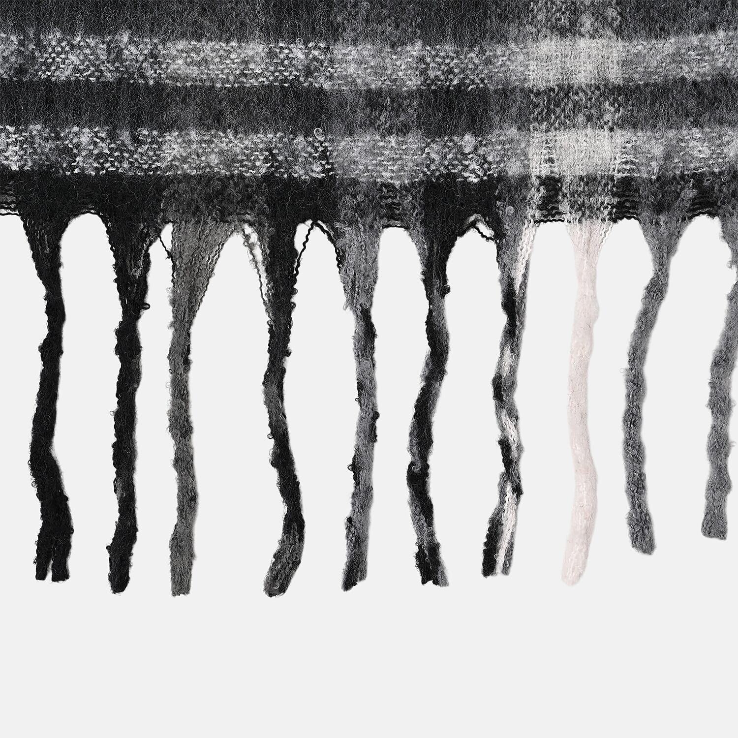 Tamsy Black Shawl with Fringes