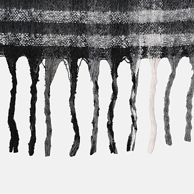 Tamsy Black Shawl with Fringes