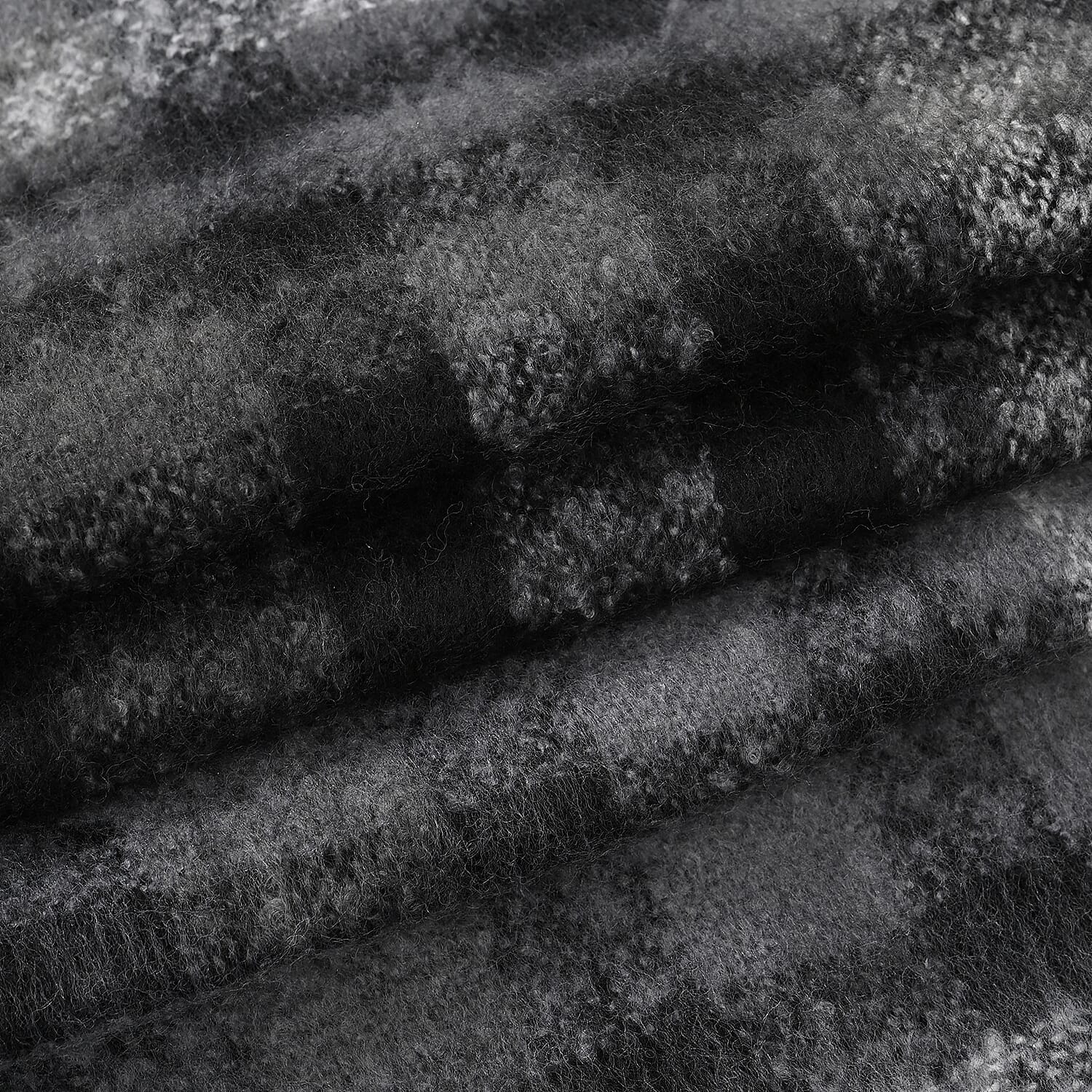 Tamsy Black Shawl with Fringes