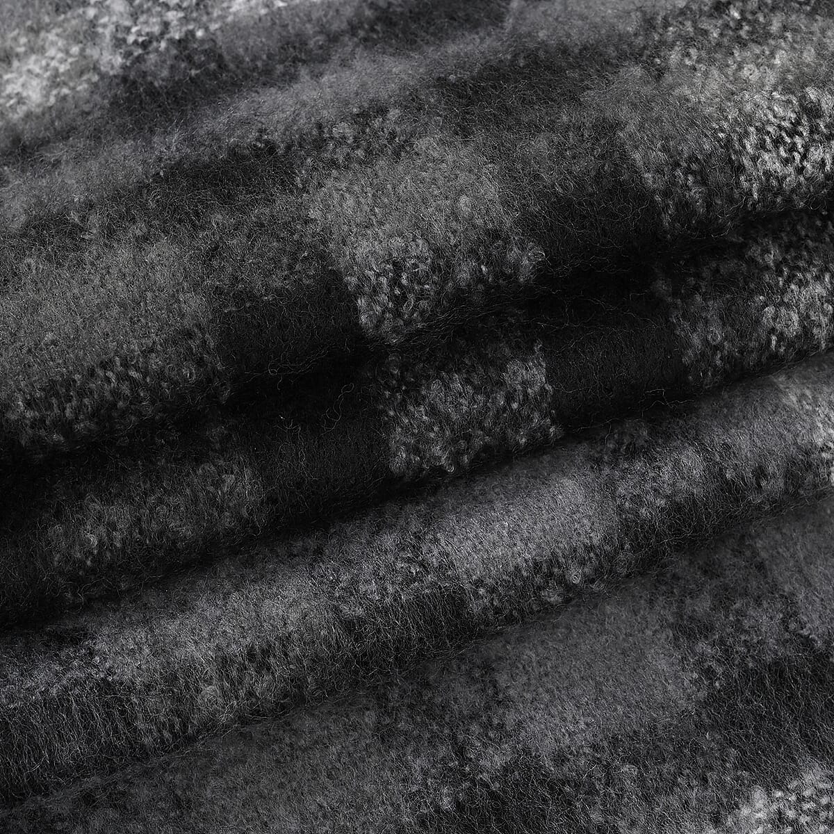 Tamsy Black Shawl with Fringes image number 5