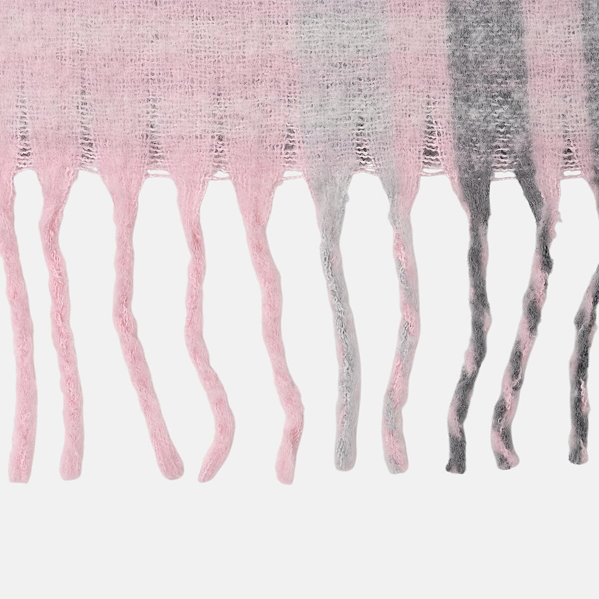 Tamsy Pink Shawl with Fringes image number 4