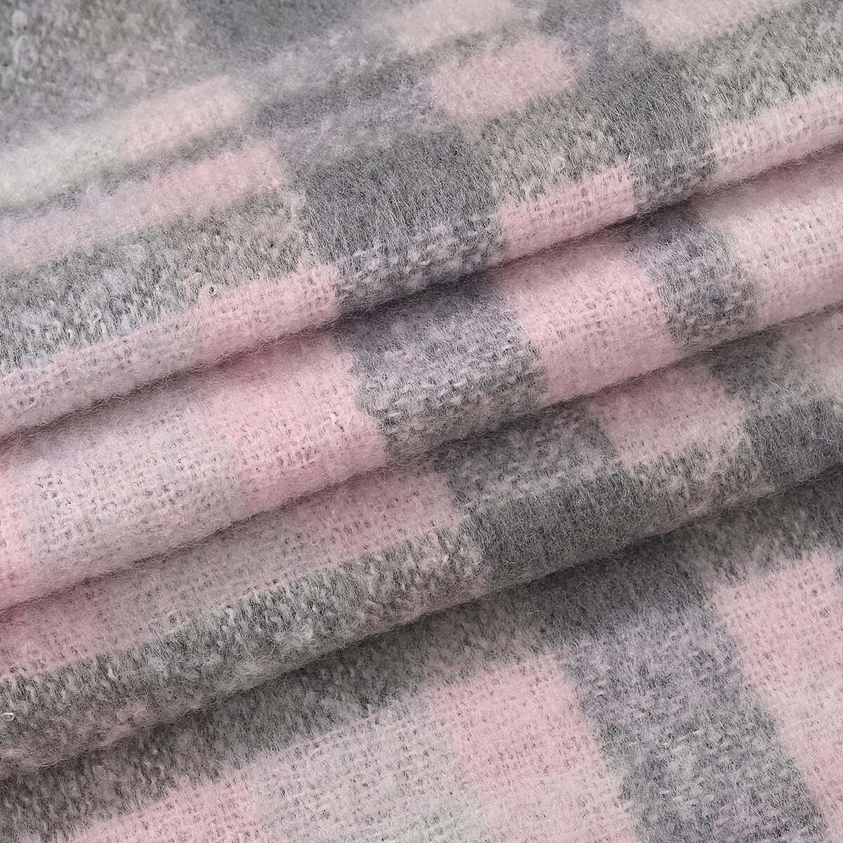 Tamsy Pink Shawl with Fringes image number 5