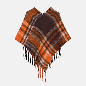 Tamsy Brown Shawl with Fringes