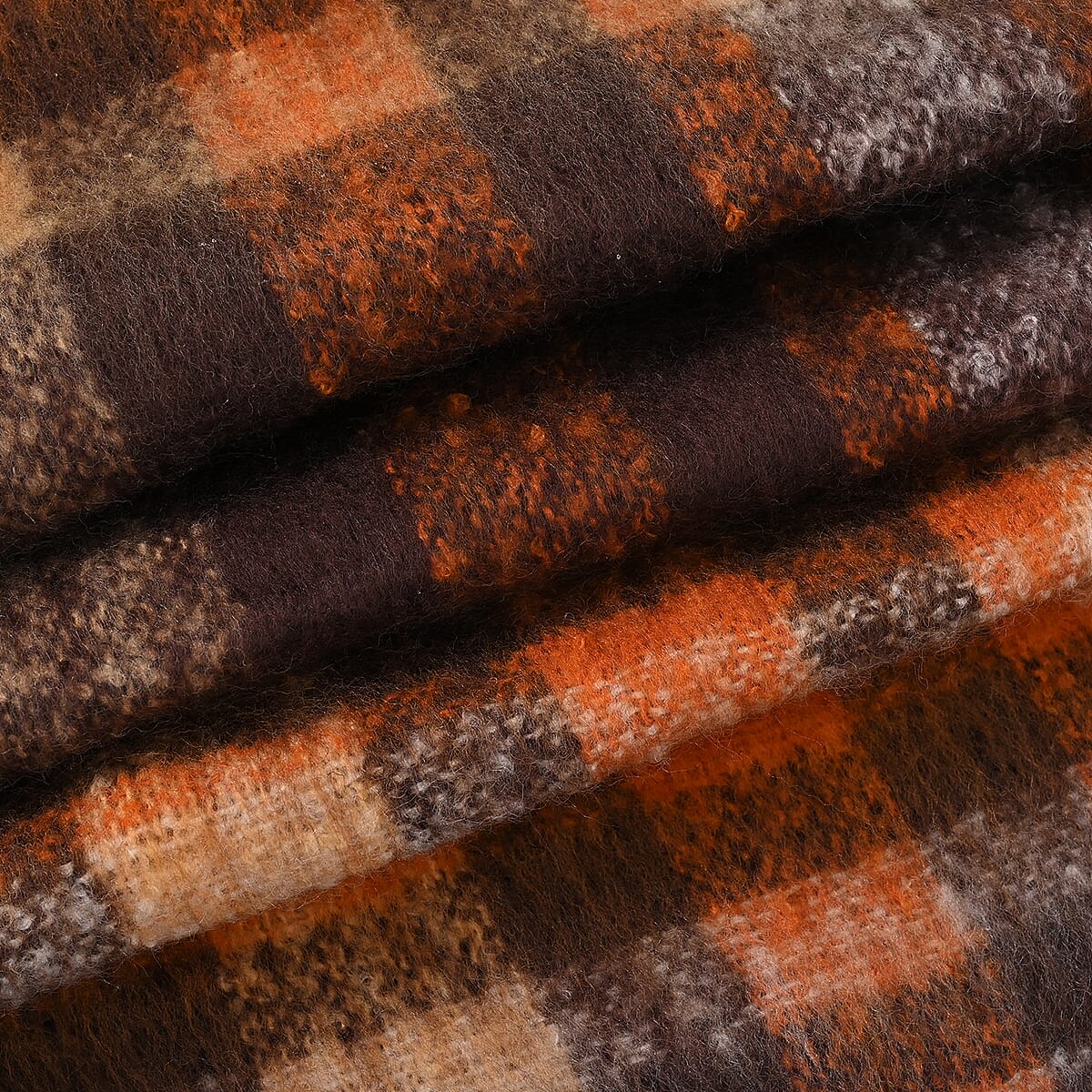 Tamsy Brown Shawl with Fringes image number 5