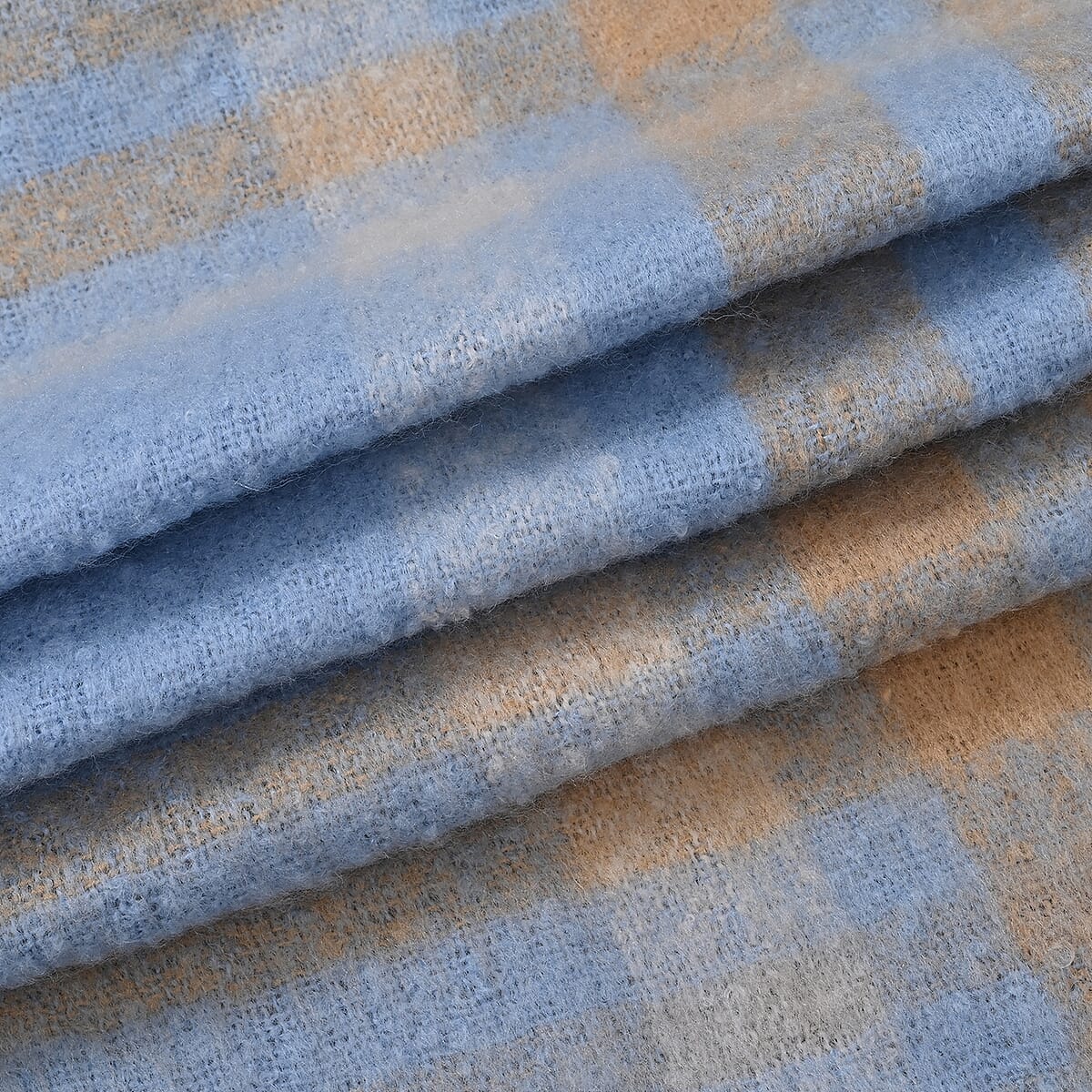 Tamsy Blue Shawl with Fringes image number 5