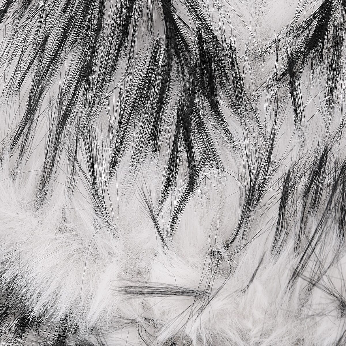 Tamsy White Hat with Bicolor Long Fur and Ears Decoration image number 6